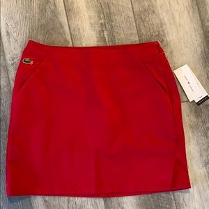 brand new lacoste red tennis/golf skirt
